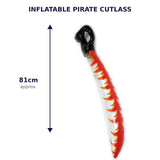 Inflatable pirate cutlass fancy dress sword 81cm length measurement