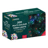 200 LED multi coloured battery timer Christmas lights box