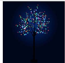 2.1m LED cherry tree with colour-changing lights