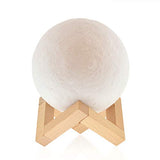 Knight Moon Lamp - Touch Control, Adjustable Brightness & Colour Changing from White to Yellow, Mood Lighting for Bedroom, 3D Lunar Lamp (12 x 12 x 16.5 cm)