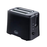 Quest black 870W 2-slice toaster with adjustable browning