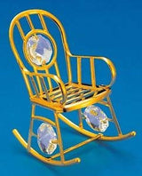 24k GOLD PLATED ROCKING CHAIR