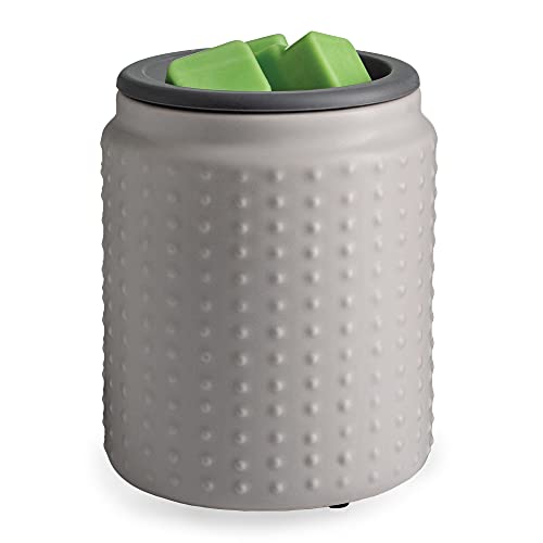 Candle Warmers Etc. Grey Hobnail Flip Dish wax melt warmer