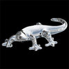 Febland large silver ceramic gecko wall ornament – 36cm