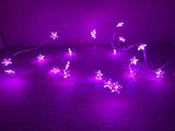 Battery-operated pink star LED decorative lights