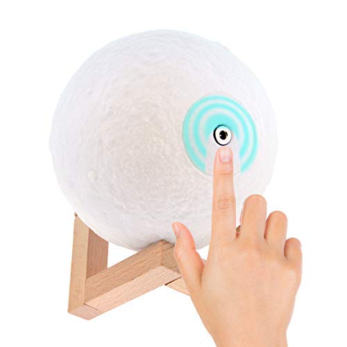 Knight 15cm 3D moon lamp with wooden stand