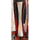 70cm red and white tortoiseshell-style floor lamp