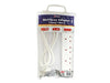 Lectrolite white four-gang 13A extension lead with two metre cable