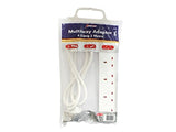 Lectrolite white four-gang 13A extension lead with two metre cable