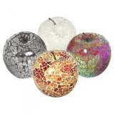 Mirrored mosaic glass apple ornament 9cm
