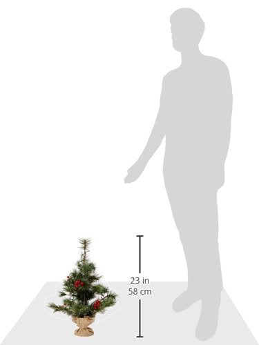 The Christmas Workshop 60cm pre-lit mini fir Christmas tree