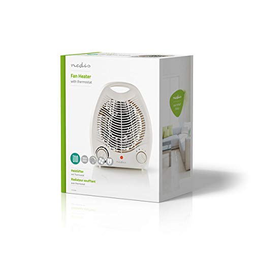 Nedis 2000W portable fan heater – white
