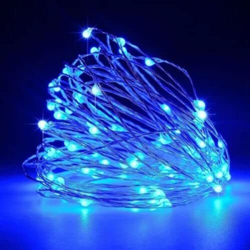 20 blue LED copper wire fairy lights