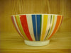 Fine porcelain striped bowls set of four six inch