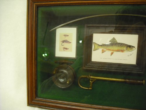 Rustic fisherman fishing wall art display