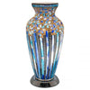 The Look Mosaic Glass Vase Lamp - Blue Art Deco Lighting ** Includes E27 LED Bulb ** - Bedroom/Hallway Lamp