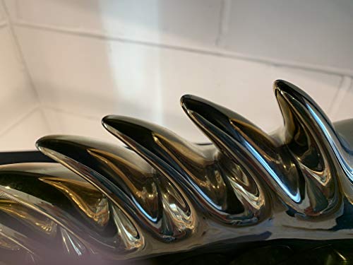 Febland gold ceramic skeletal fish sculpture – 41cm