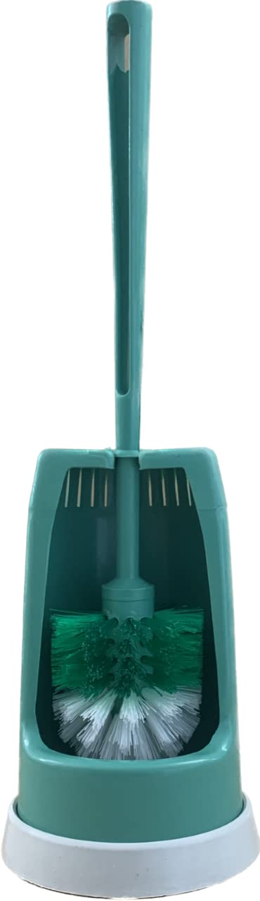 Toilet brush and holder set with water tray in assorted colours