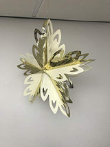 Cream and gold small star foil Christmas ceiling decoration