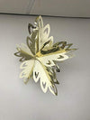 HARTES Cream & Gold Foil Christmas Ceiling Decorations (Small Star)