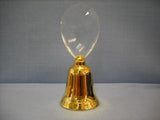 24K gold-plated bell ornament with Swarovski crystal detail