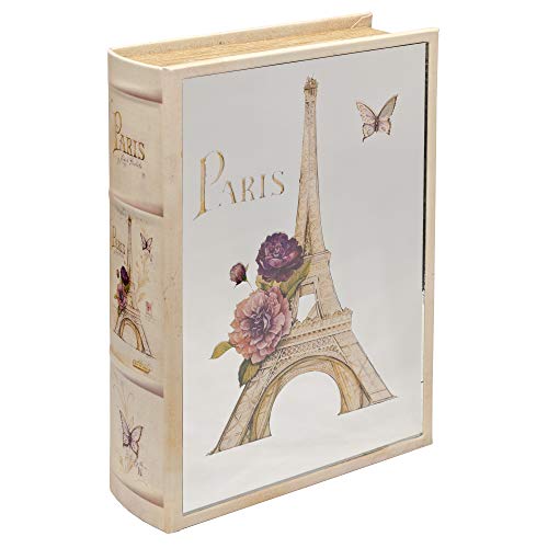 Febland mirrored Paris secret book storage box – cream
