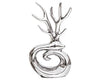 Silver ceramic reindeer ring holder