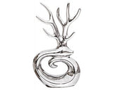 Silver ceramic reindeer ring holder