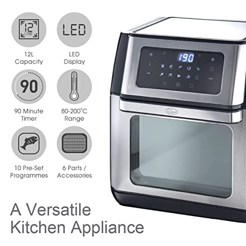 Digital Quest air fryer oven with 90-minute timer