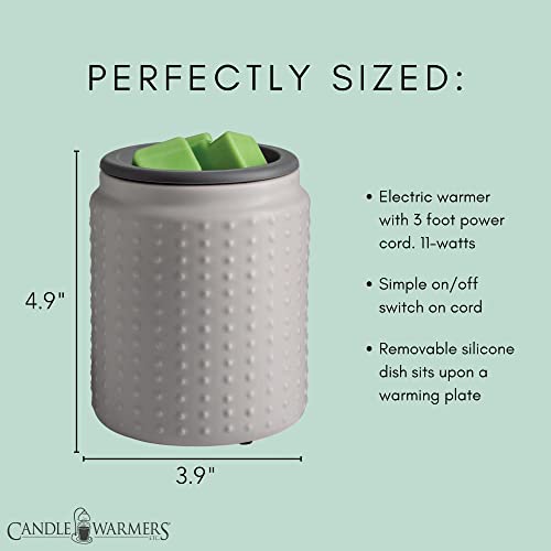 Candle Warmers Etc. Grey Hobnail Flip Dish wax melt warmer