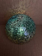 Battery Operated Glass Mosaic Tealight Balls (GREEN)