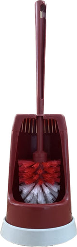 Toilet brush and holder set with water tray in assorted colours