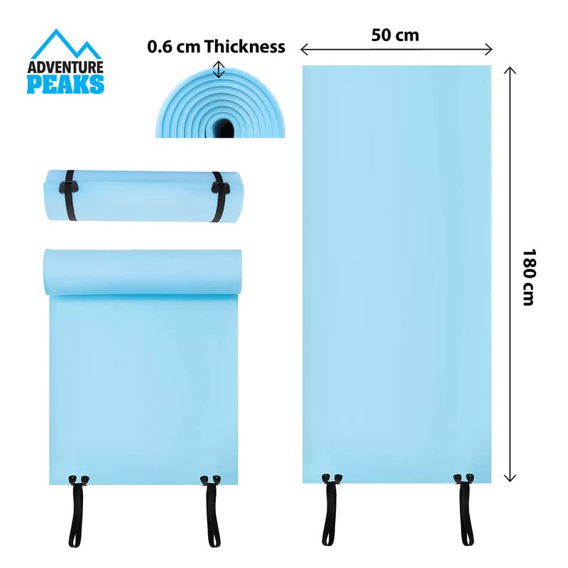 Adventure Peaks blue EVA camping roll mat – 180 x 50cm