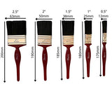 Five-piece paint brush set for DIY decorating