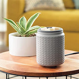 Candle Warmers Etc. Grey Hobnail Flip Dish wax melt warmer