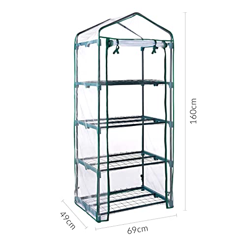 Four-tier greenhouse for patios balconies and small gardens