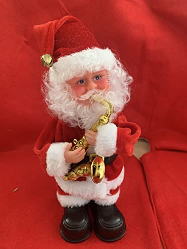 27cm animated musical Santa with saxophone