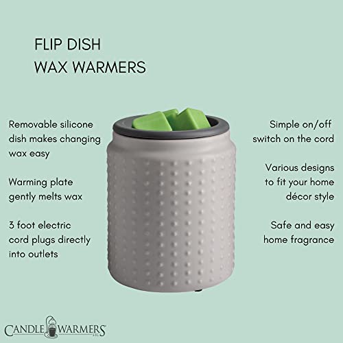 Candle Warmers Etc. Grey Hobnail Flip Dish wax melt warmer