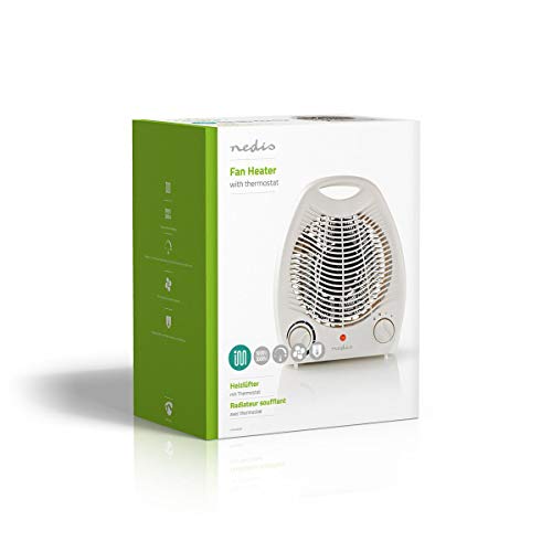 Nedis 2000W portable fan heater – white