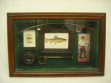 Rustic fisherman fishing wall art display