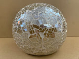 Battery Operated Glass Mosaic Tealight Balls (CLEAR)