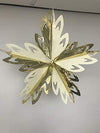 HARTES Cream & Gold Foil Christmas Ceiling Decorations (Small Star)