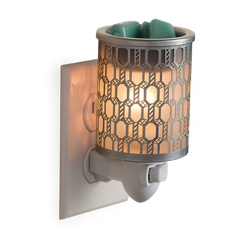 Candle Warmers Etc. Filigree silver plug-in fragrance warmer