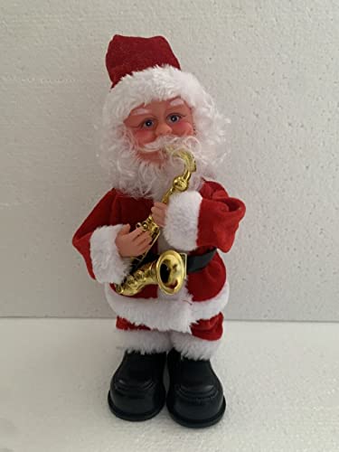 27cm animated musical Santa with saxophone