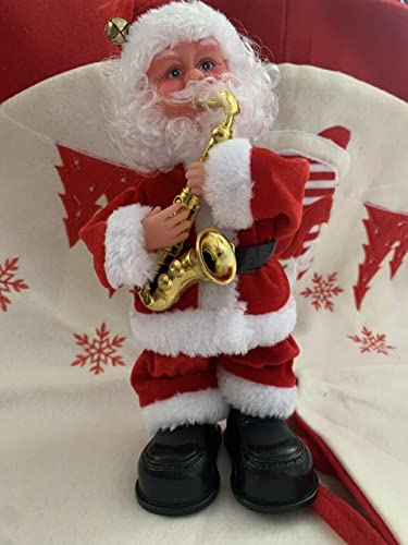 27cm animated musical Santa with saxophone