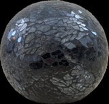 Battery Operated Glass Mosaic Tealight Balls (BLACK)