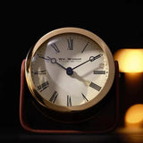 William Widdop gold mantel clock on stand