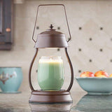Candle Warmers Etc. Hurricane rustic brown candle warmer lantern