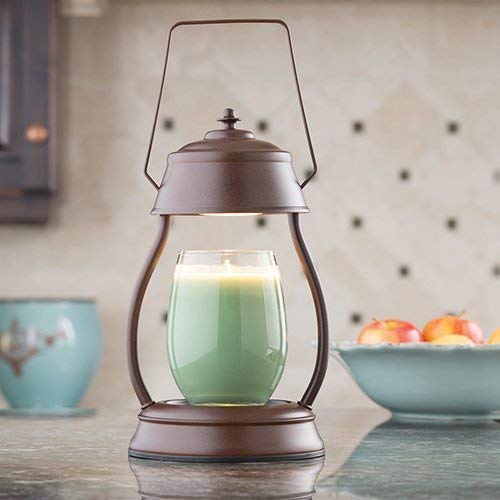 Candle Warmers Etc. Hurricane rustic brown candle warmer lantern