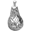 Febland silver chrome ceramic pear ornament – 24cm